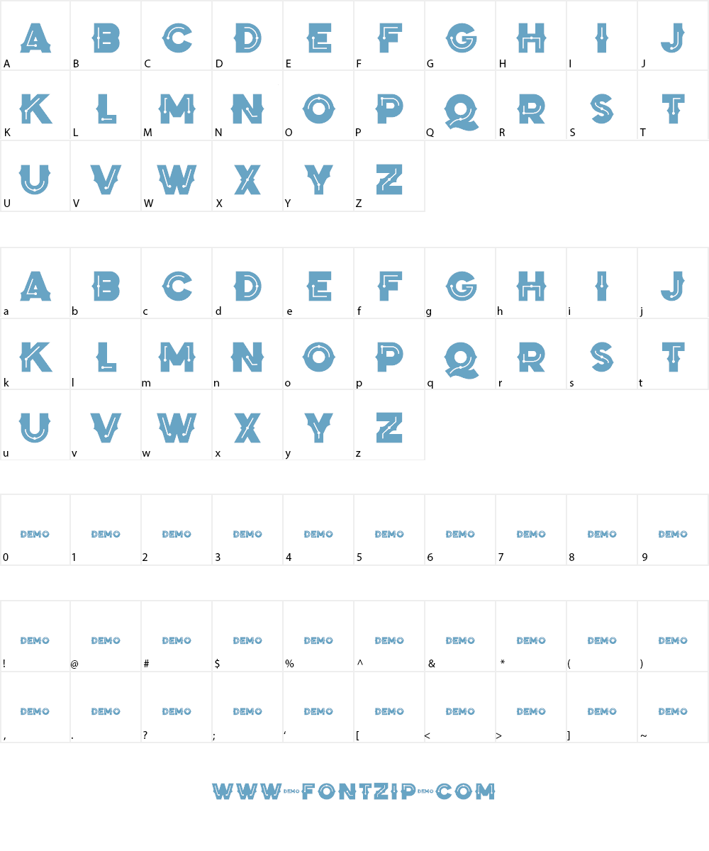 Zilap Black Storm Font Character